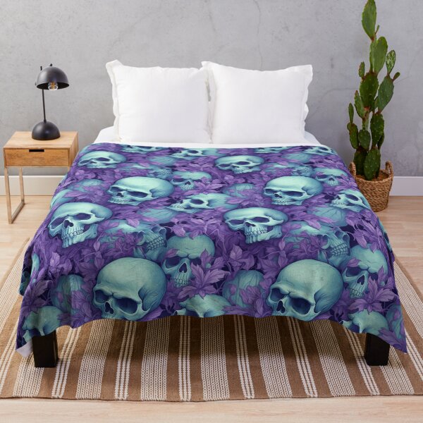 Item preview, Lavender and Teal Skulls Composite Overlay Pattern #5 designed and sold by ARTficiallyAnon.