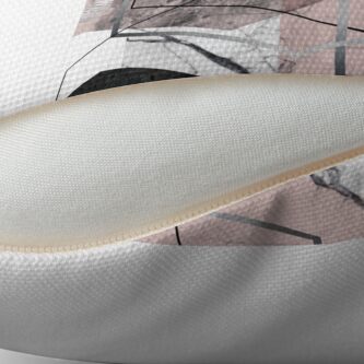 Alternate view of Blush and Grey Geometric Throw Pillow