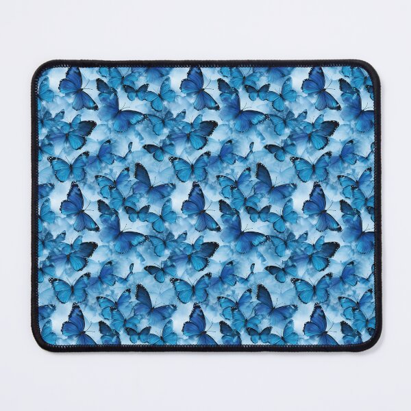 Item preview, Light Blue and Dark Blue Butterfly Composite Overlay Pattern #2 designed and sold by ARTficiallyAnon.