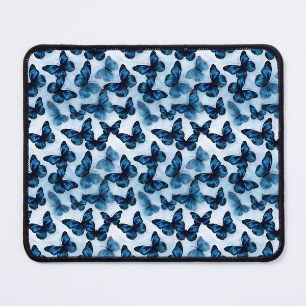 Item preview, Light Blue and Dark Blue Butterfly Composite Overlay Pattern #3 designed and sold by ARTficiallyAnon.