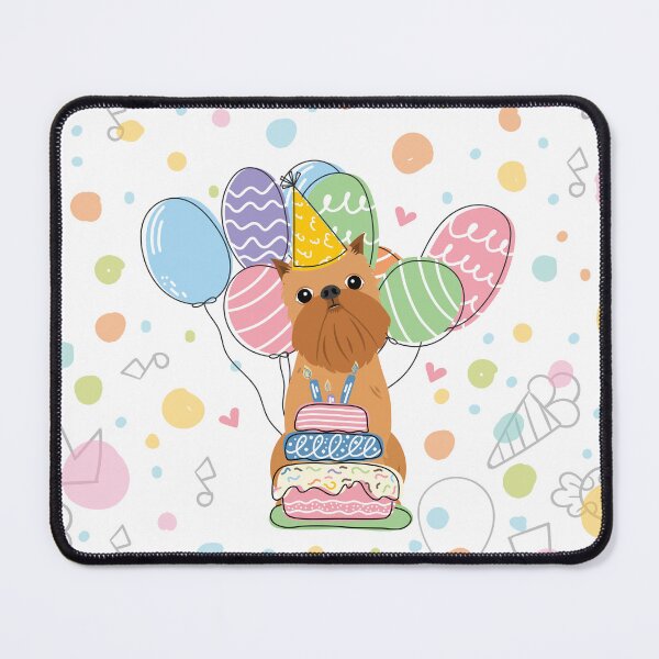 Item preview, Red Brussels Griffon Cropped Ears Dog Birthday Party designed and sold by Lulupainting.