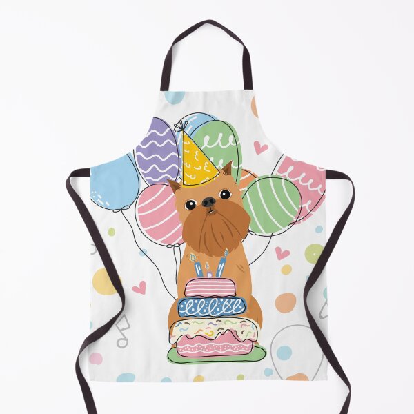 Item preview, Red Brussels Griffon Cropped Ears Dog Birthday Party designed and sold by Lulupainting.