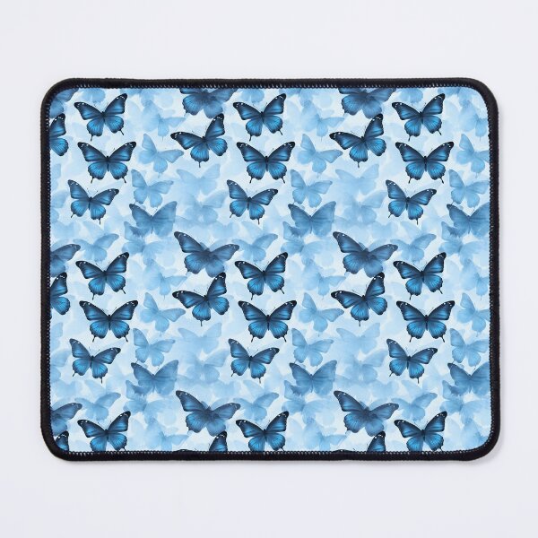 Item preview, Light Blue and Dark Blue Butterfly Composite Overlay Pattern #4 designed and sold by ARTficiallyAnon.