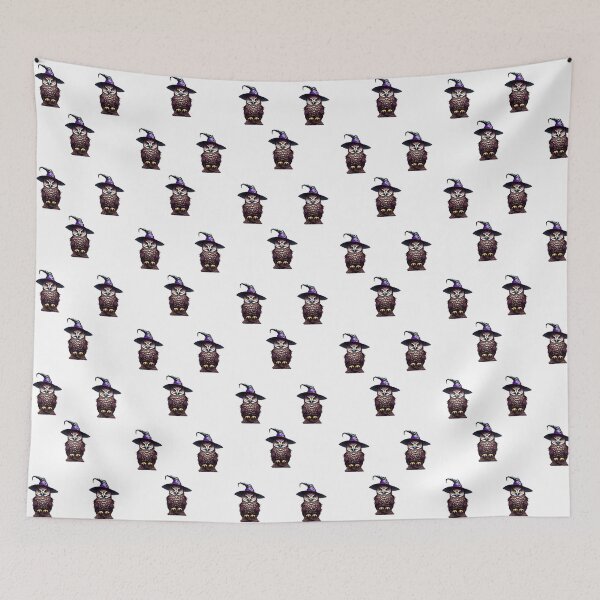 Item preview, Owl wearing black witch hat standing alone. designed and sold by PhotoSticker-YY.