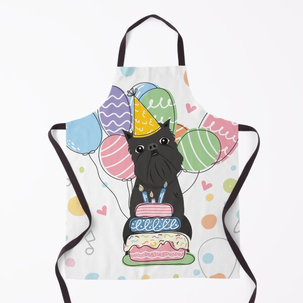 Item preview, Black Brussels Griffon Cropped Ears Dog Birthday Party designed and sold by Lulupainting.