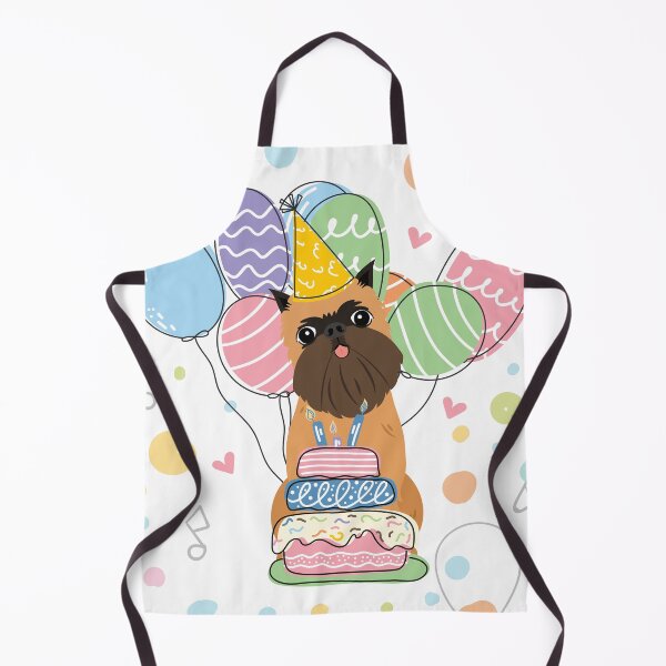 Item preview, Belge Brussels Griffon Cropped Ears Dog Birthday Party designed and sold by Lulupainting.