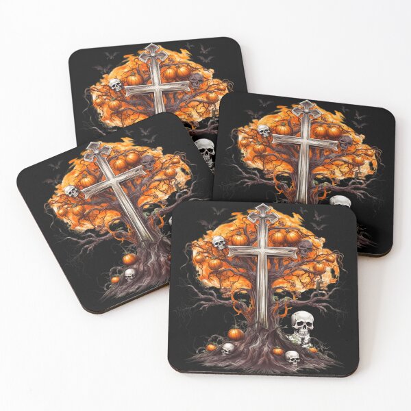 Item preview, Halloween Skull And Bones Rock Gothic tree designed and sold by PugD.