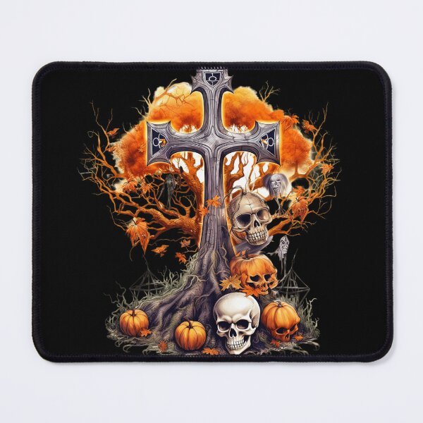 Item preview, Halloween Skull And Bones Rock Gothic tree designed and sold by PugD.