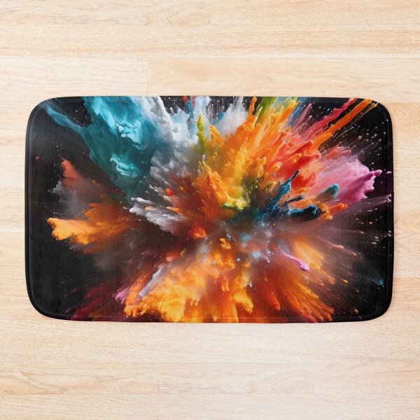 Item preview, vibrant color paint explosion art print designed and sold by dcrc.