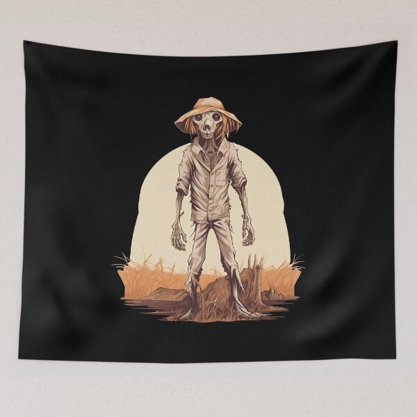 Item preview, Halloween Scarecrow Dog: Howling Harvest designed and sold by hamishby.