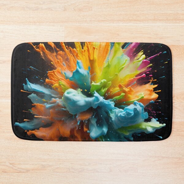 Item preview, vibrant color paint explosion art print designed and sold by dcrc.