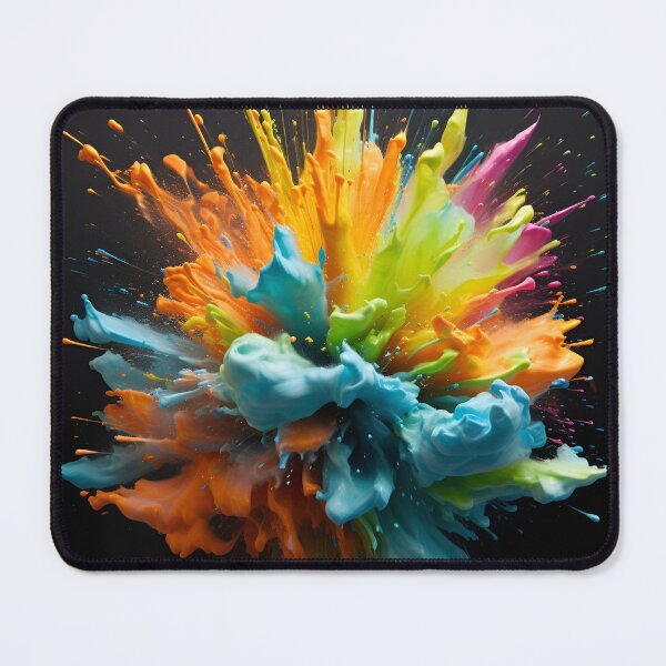Item preview, vibrant color paint explosion art print designed and sold by dcrc.