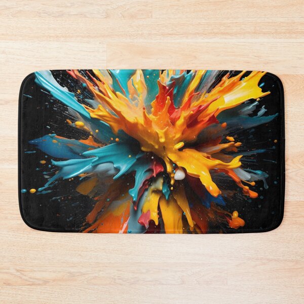 Item preview, vibrant color paint explosion art print designed and sold by dcrc.