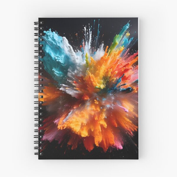 Item preview, vibrant color paint explosion art print designed and sold by dcrc.