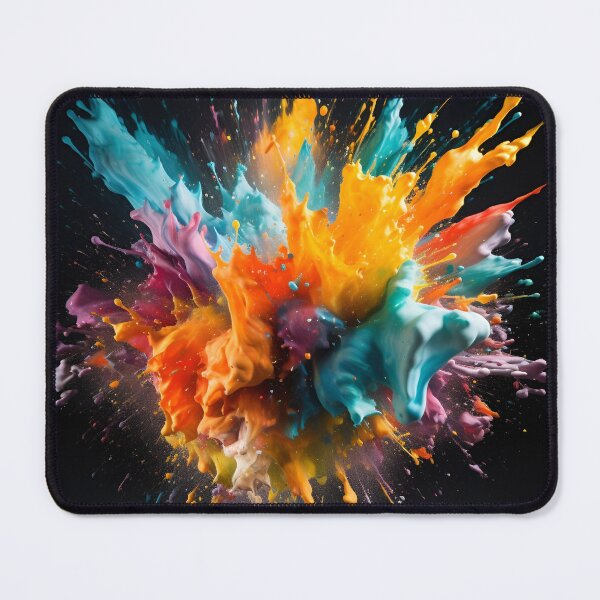 Item preview, vibrant color paint explosion art print designed and sold by dcrc.