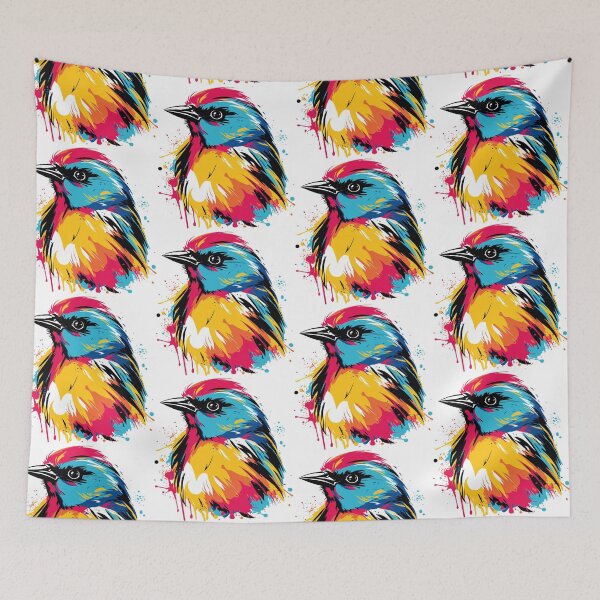 Item preview, colorful bird head, bird pop style, bird head decoration designed and sold by GreyStanzione1.