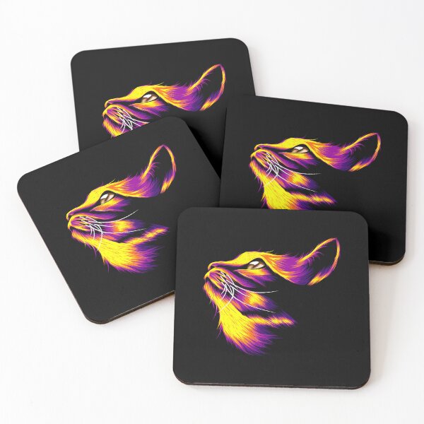 Item preview, colorful cat head, watercolor cat head, cat head designed and sold by GreyStanzione1.