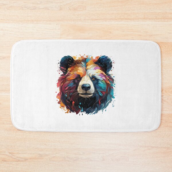 Item preview, bear head closeup, colorful bear head, bear head designed and sold by GreyStanzione1.