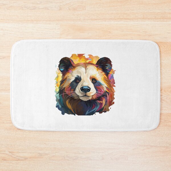 Item preview, panda head closeup, colorful panda head, panda head designed and sold by GreyStanzione1.