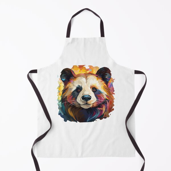 Item preview, panda head closeup, colorful panda head, panda head designed and sold by GreyStanzione1.