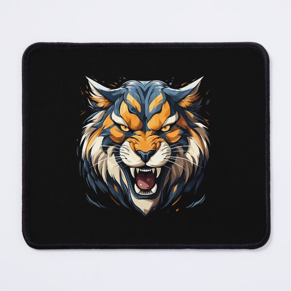 Item preview, tiger head closeup, colorful tiger head, tiger head designed and sold by GreyStanzione1.