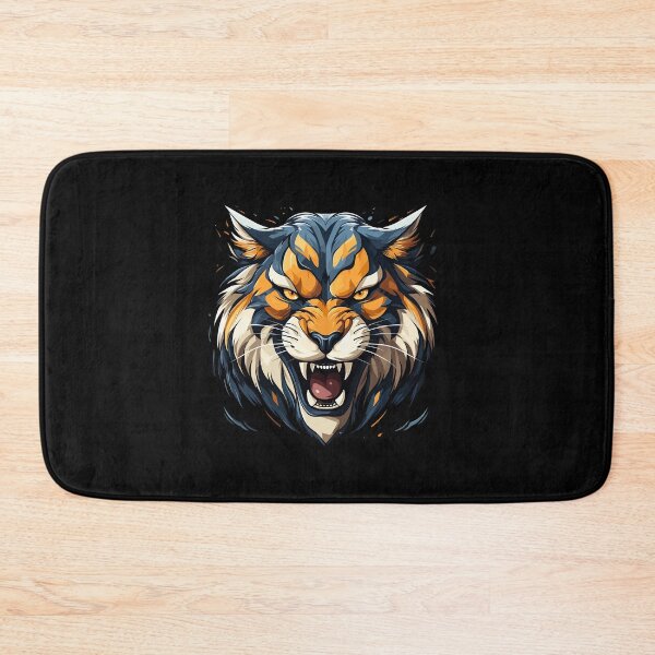 Item preview, tiger head closeup, colorful tiger head, tiger head designed and sold by GreyStanzione1.