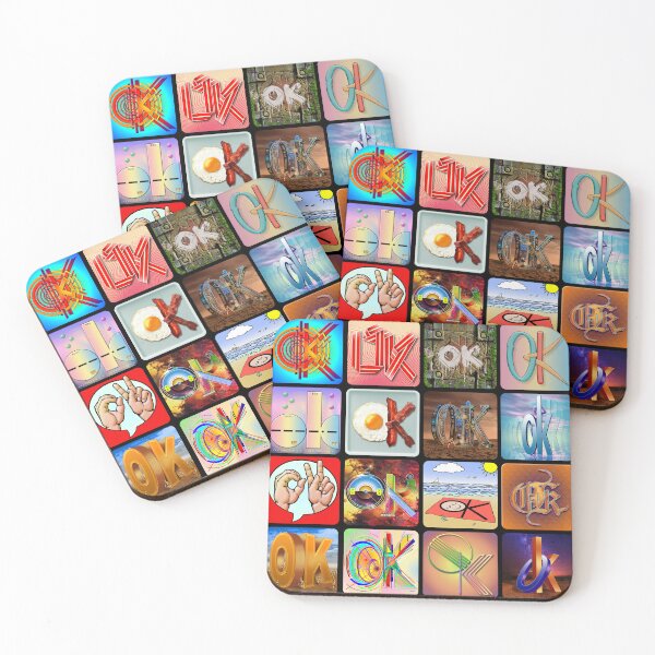 Item preview, 16 different versions of the saying OK designed and sold by Rick Borstelman.