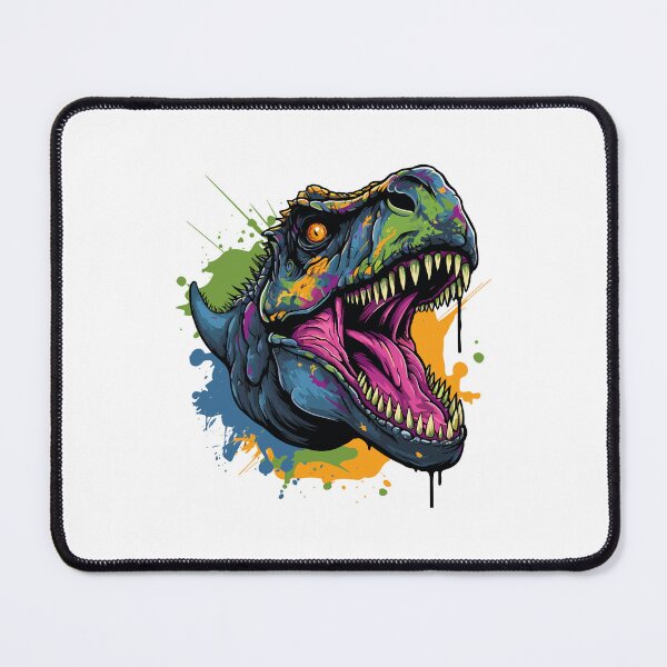 Item preview, dinasour head closeup, colorful dinasour head, dinasour head designed and sold by GreyStanzione1.