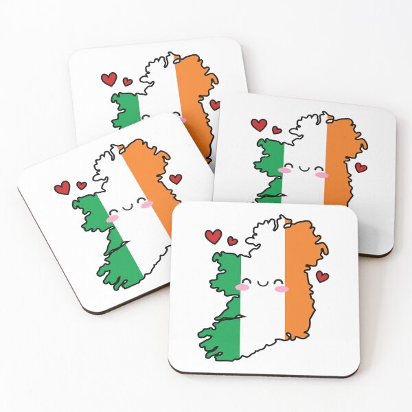 Item preview, Ireland Flag Map Smile with Love designed and sold by pixelsparkzone.