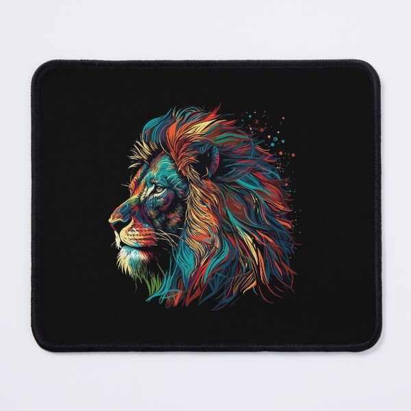 Item preview, colorful lion head, watercolor lion head, lion head pop art designed and sold by GreyStanzione1.