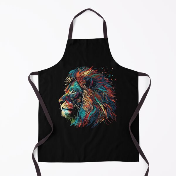 Item preview, colorful lion head, watercolor lion head, lion head pop art designed and sold by GreyStanzione1.