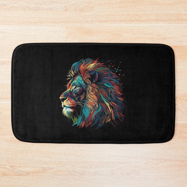 Item preview, colorful lion head, watercolor lion head, lion head pop art designed and sold by GreyStanzione1.