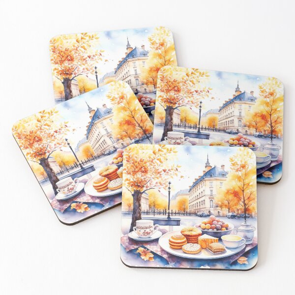 Item preview, Pastries and Coffee in Paris in the Fall designed and sold by Kiwikho.