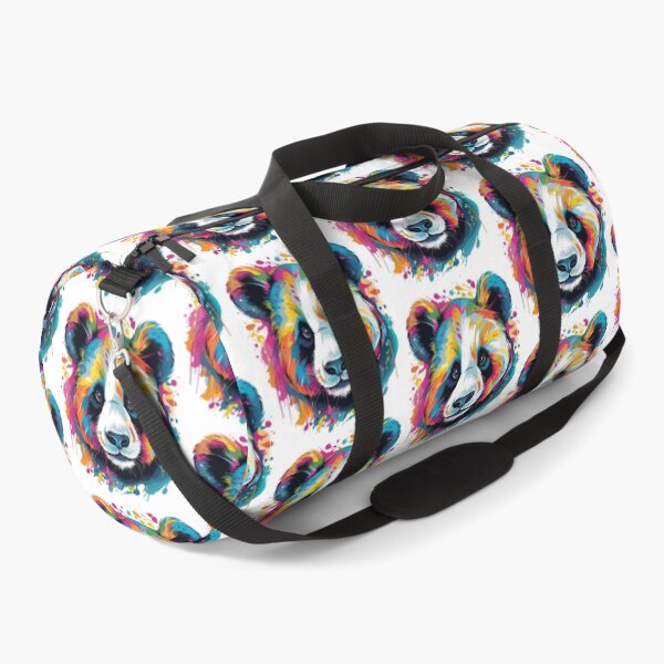 Item preview, panda head closeup, colorful panda head, panda head designed and sold by GreyStanzione1.