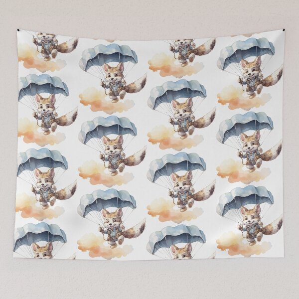 Item preview, cute wolf parachute, wolf parachute, little wolf parachute designed and sold by GreyStanzione1.