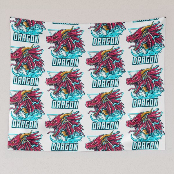 Item preview, colorful dragon head, dragon head, red dragon head designed and sold by GreyStanzione1.