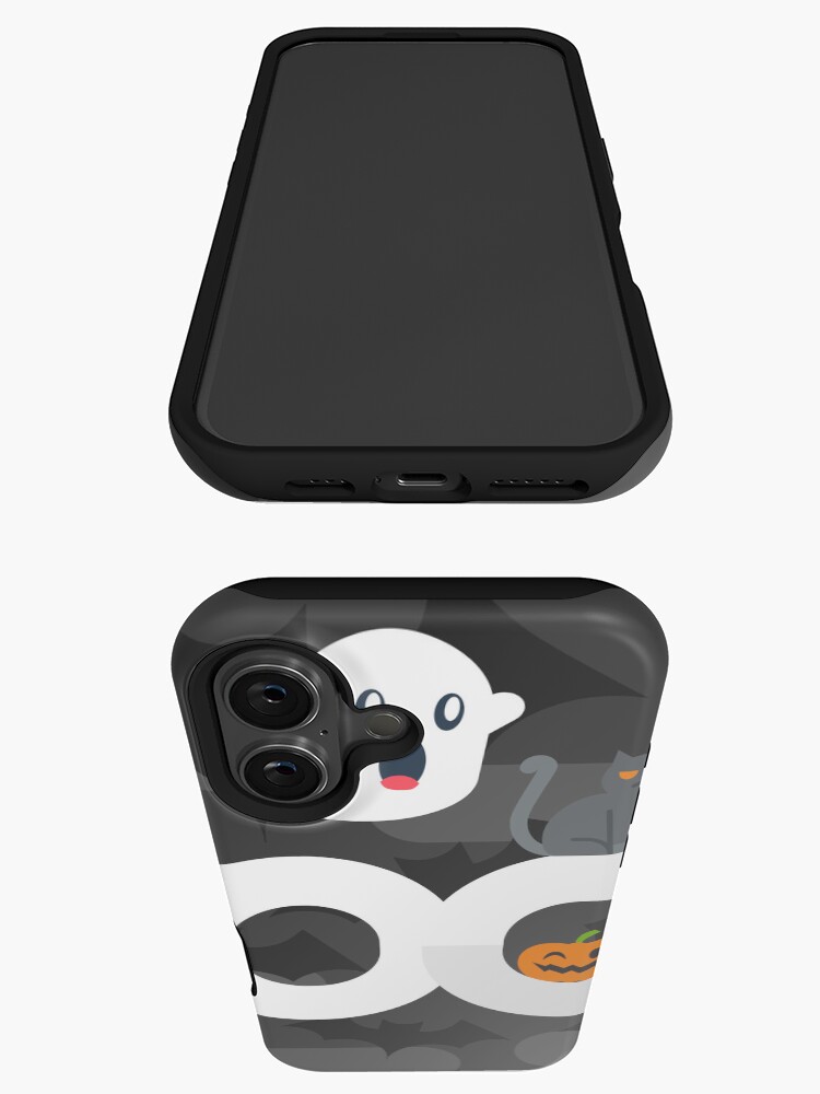 Thumbnail 3 of 4, iPhone Case, BetaChat Spooky Month Logo (Pattern Fill) designed and sold by BetaChat.