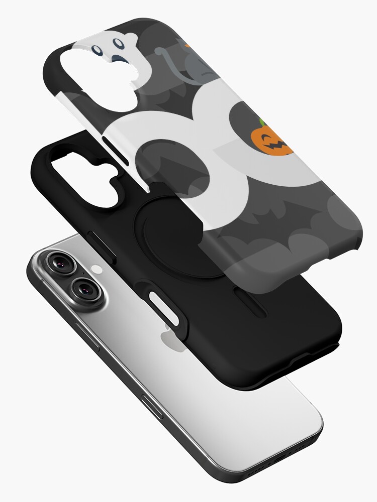 Thumbnail 2 of 4, iPhone Case, BetaChat Spooky Month Logo (Pattern Fill) designed and sold by BetaChat.