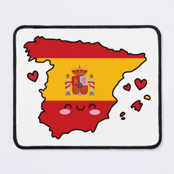 Item preview, Spain Flag Map Smile with Love designed and sold by pixelsparkzone.