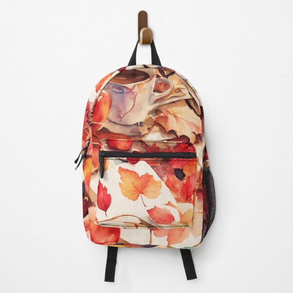 Item preview, Fall Watercolor Coffee, Apples, and Books Pattern designed and sold by ClassActCreator.