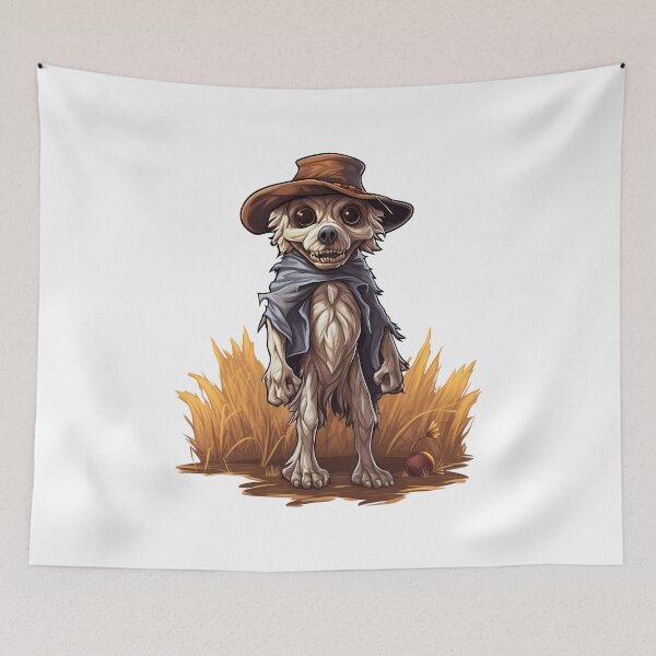 Item preview, Halloween Scarecrow Dog: Howling Harvest designed and sold by hamishby.
