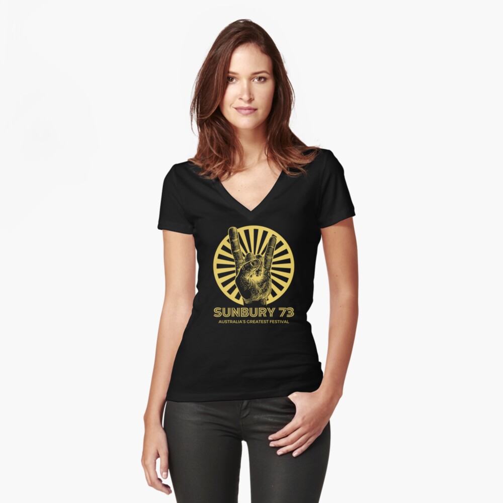 Item preview, Fitted V-Neck T-Shirt designed and sold by radestilo.
