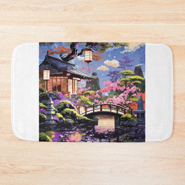 Item preview, A Japanese garden and large bonsai and a pond that may hold auspicious fish. designed and sold by Natcharee.