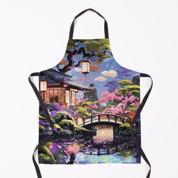Item preview, A Japanese garden and large bonsai and a pond that may hold auspicious fish. designed and sold by Natcharee.