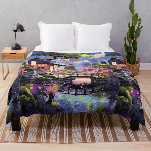 Item preview, A Japanese garden and large bonsai and a pond that may hold auspicious fish. designed and sold by Natcharee.