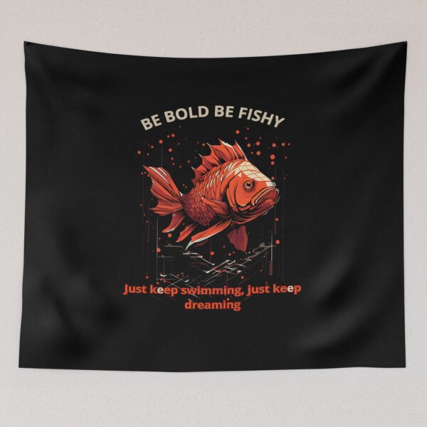 Item preview, Be Bold Be Fishy - Red Fish Graphic Design designed and sold by alaa-mously.