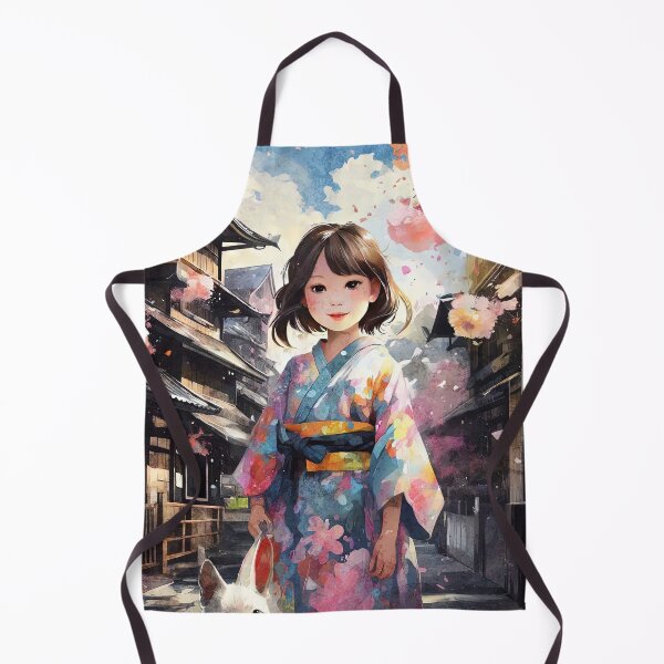 Item preview, A cute girl wearing a dress and her dog designed and sold by Natcharee.