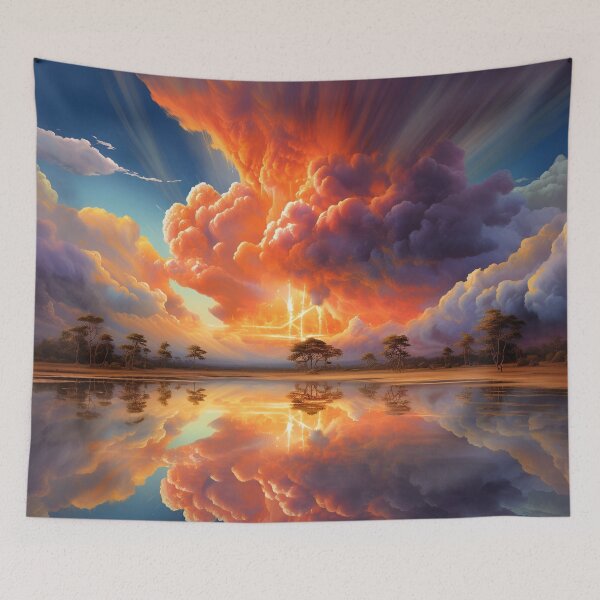 Item preview, vibrant color paint explosion art print designed and sold by dcrc.