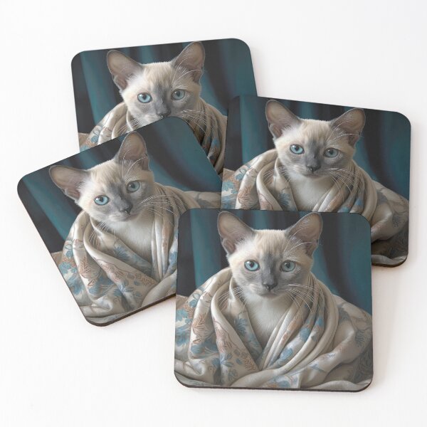 Item preview, Lilac Point Siamese Kitten in a Blanket designed and sold by Elisabeth Lucas.