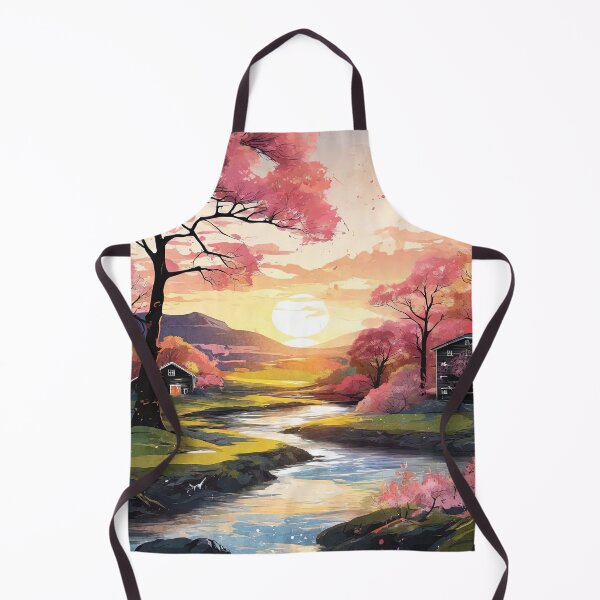 Item preview, Warm landscape art of beautiful sunsets and trees, flowers, and rivers. designed and sold by Natcharee.